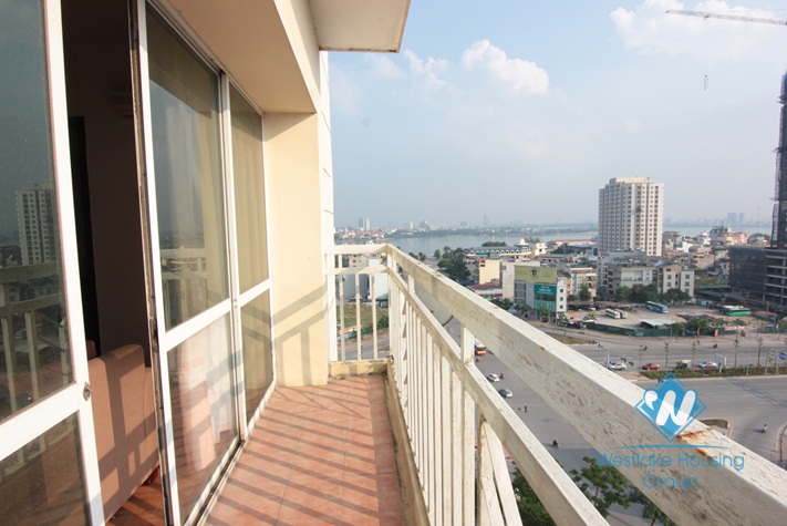 Nice apartment with a view of Westlake for rent in Ciputra